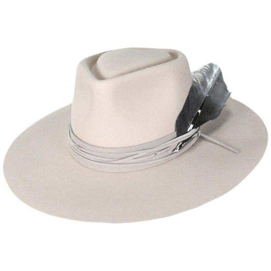 San Diego Hat Company | Take My Name Wool Felt Fedora Hat | 125222 | lead | IVORY