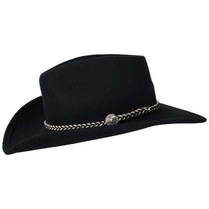 Stetson | Rawhide Buffalo Fur Felt Western Hat | 130626 | profile | BLACK