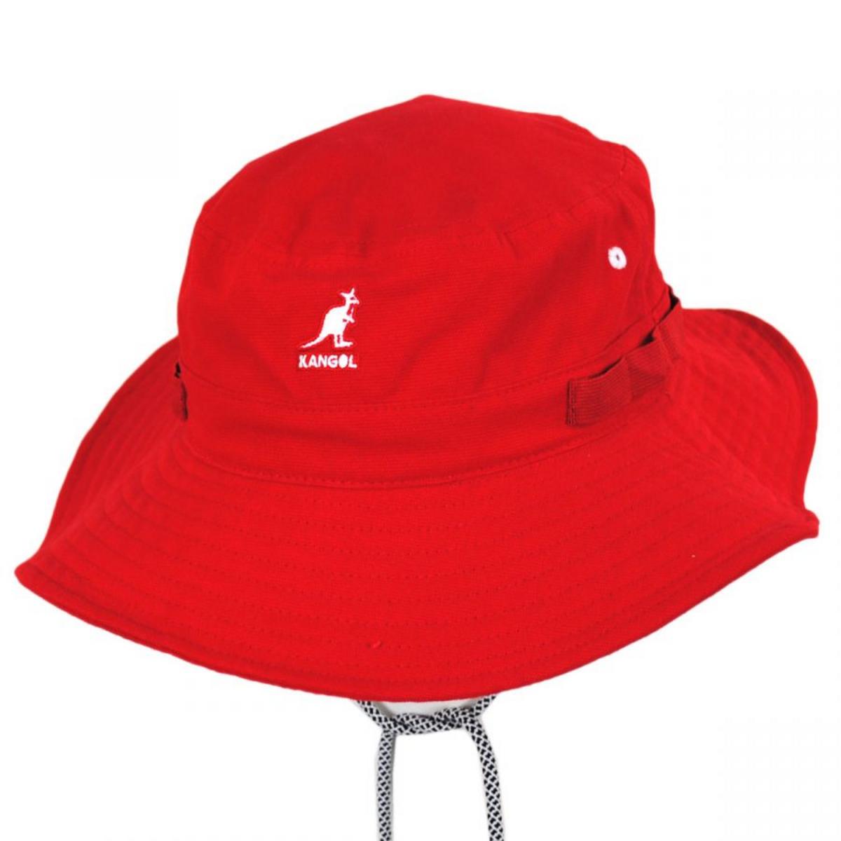 Kangol | Jungle Utility Cords Cotton Bucket Hat | 185779 | lead | RED