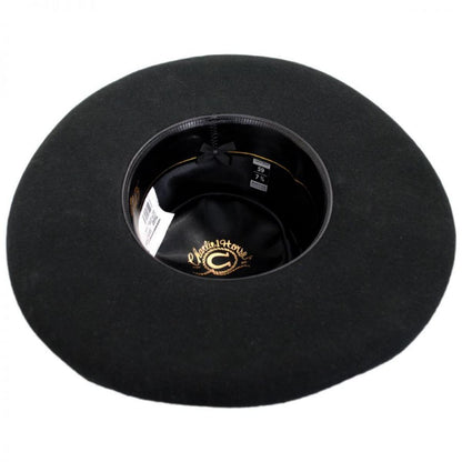 Charlie 1 Horse | Tattoos and Scars Wool Felt Gambler Hat | 124990 | under | BLACK