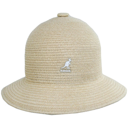 Kangol | Linen Braid Casual Bucket Hat | 185805 | front | NATURAL LINEN