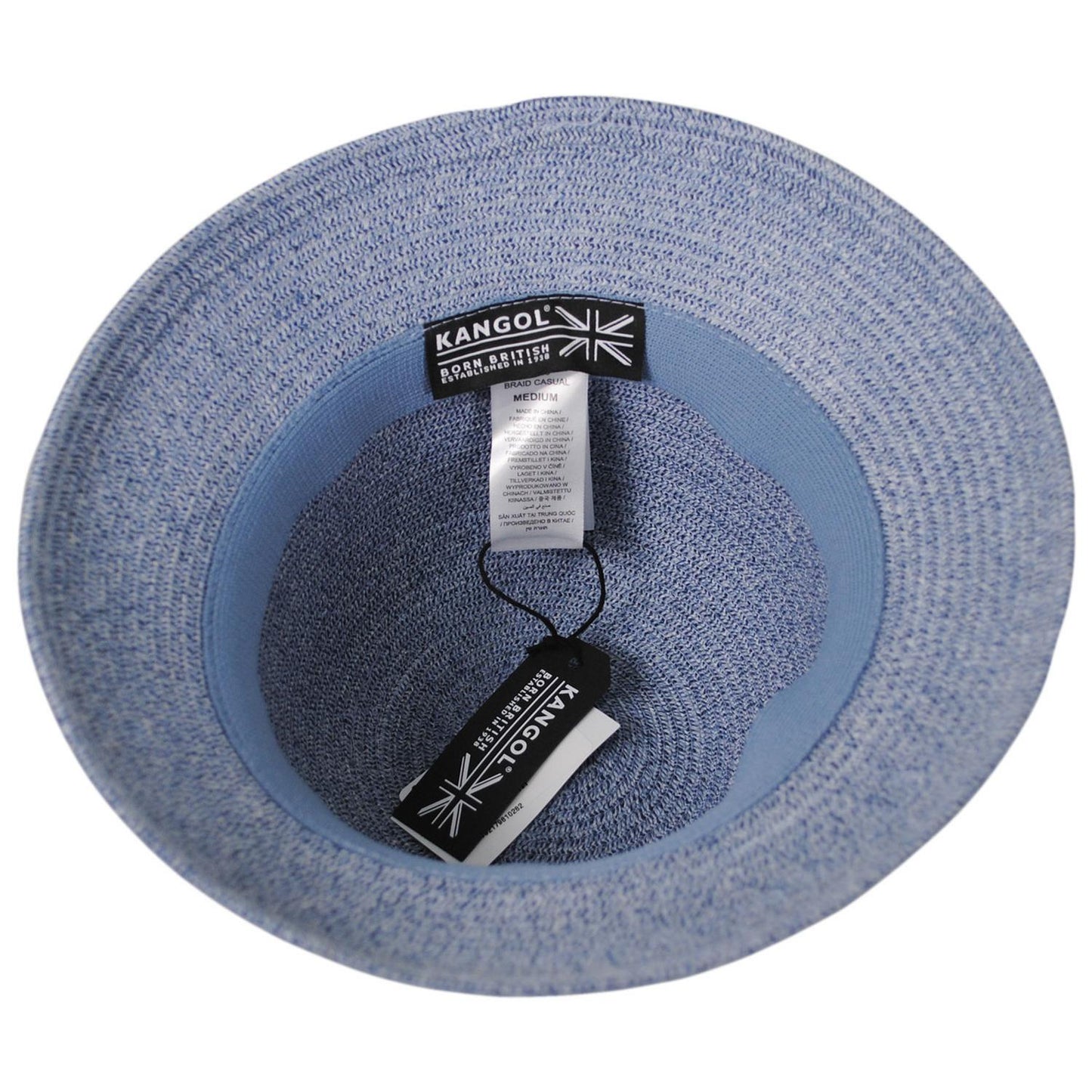 Kangol | Linen Braid Casual Bucket Hat - Denim Blue | 185805DB | under | HEATHER DENIM BLUE