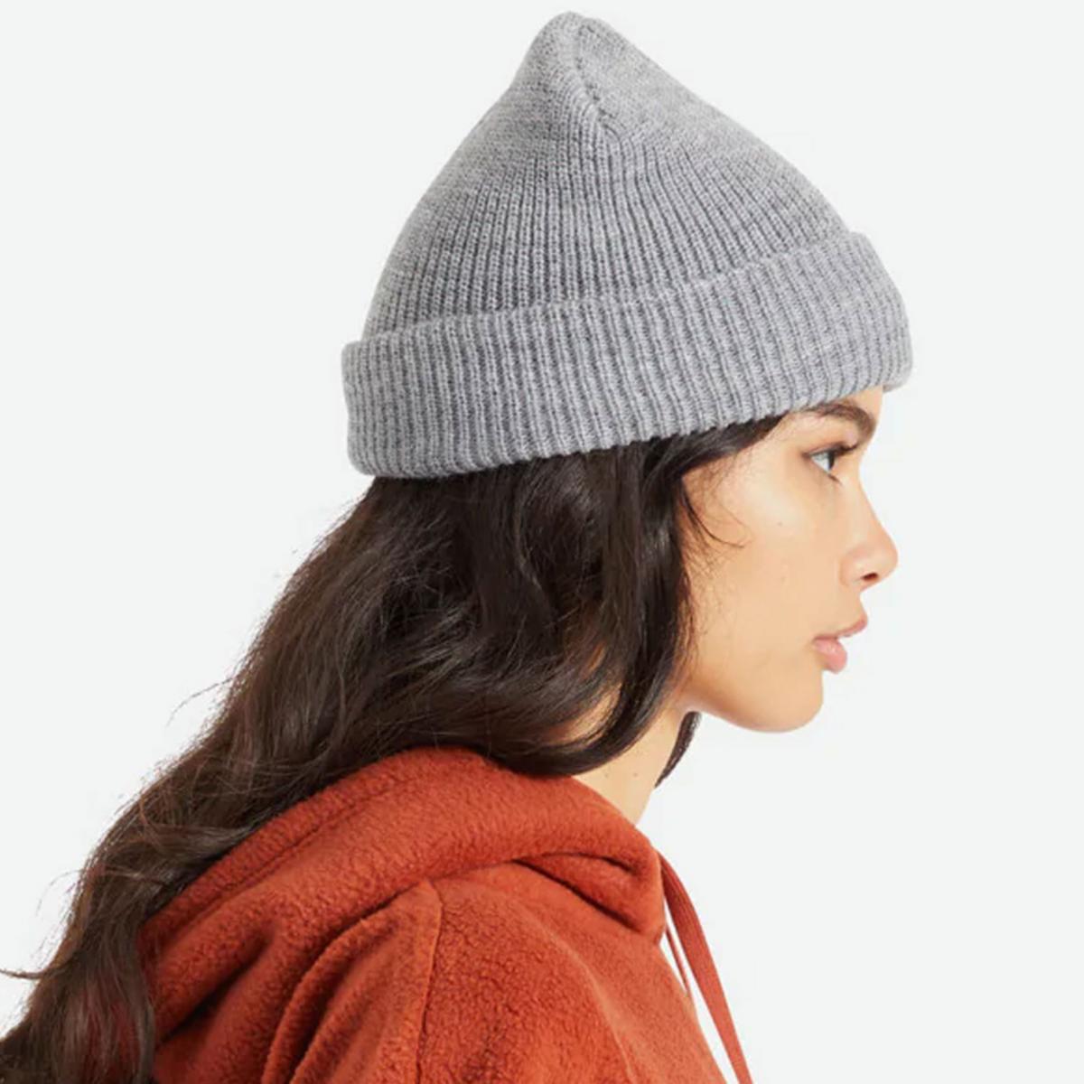 BRIXTON HATS | Heist Knit Beanie Hat | 502706 | lsftwo | LIGHT HEATHER GREY