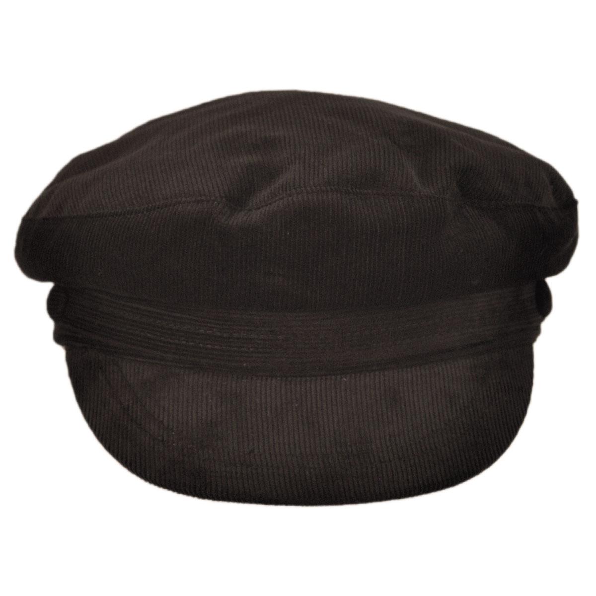 Jaxon Hats | Wholesale Corduroy Fiddler's Cap B2B Pre-Pack | B2B181016 | front | BROWN