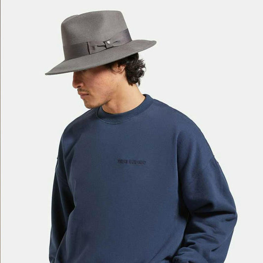 BRIXTON HATS | Swindle Convertabrim Wool Felt Fedora Hat | 135605 | lsmone | GREY/GREY