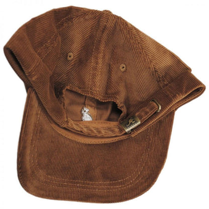 Kangol | Logo Corduroy Strapback Baseball Cap Dad Hat | 201182 | under | WOOD