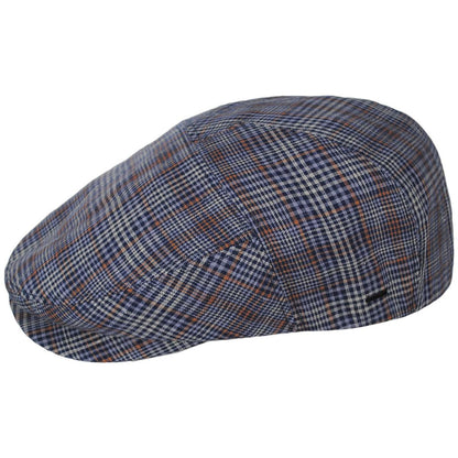 Bailey 1922 | Duch Linen Plaid 5 Panel Ivy Cap | 167222 | profile | MIDNIGHT BLUE PLAID