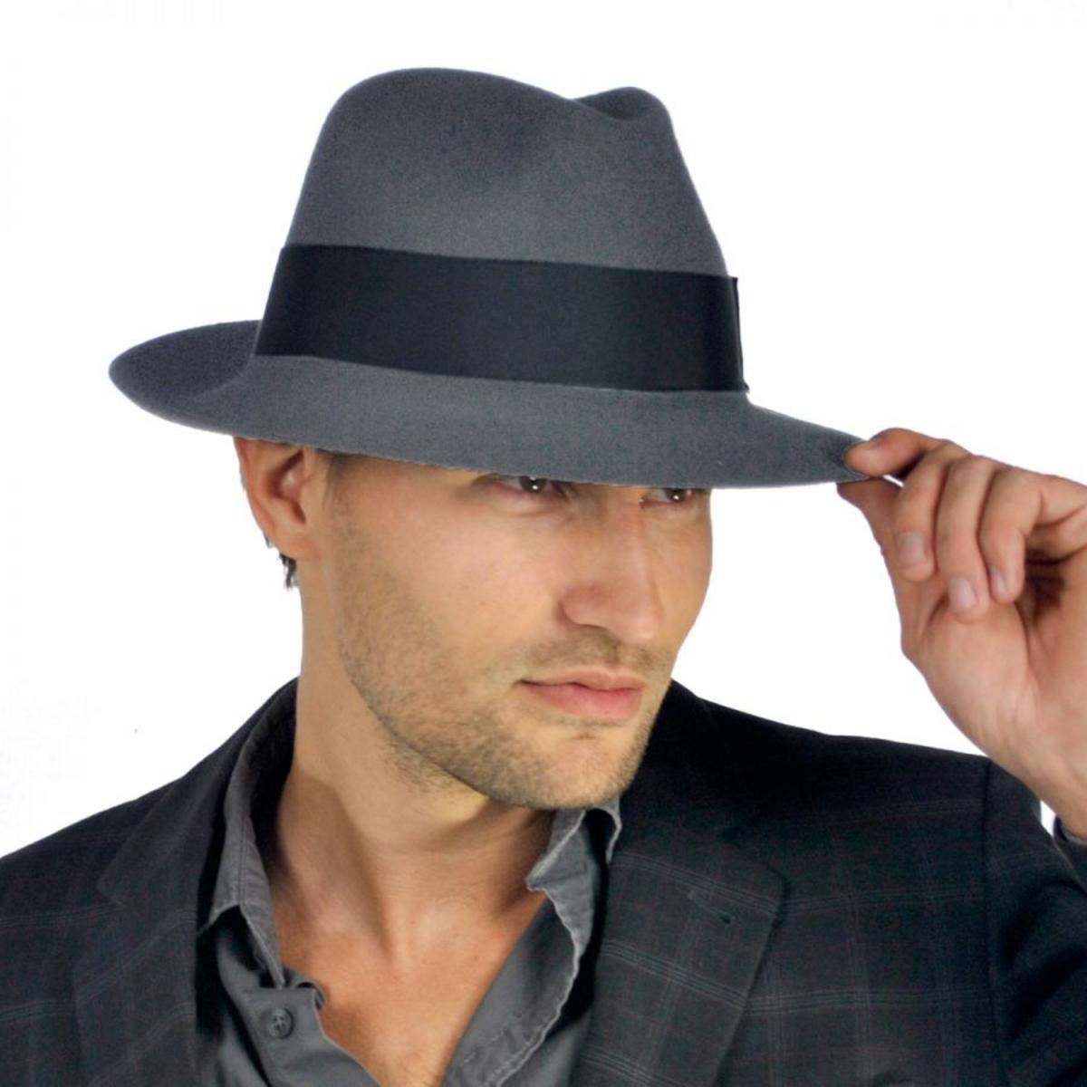 Stetson | Temple Fur Felt Fedora Hat | 130608 | lsmone | CARIBOU