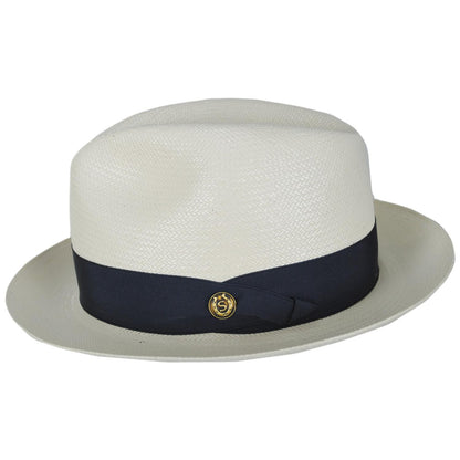 Stetson | 14 Center Pinch Shantung Straw Fedora Hat | 127070 | profile | NATURAL