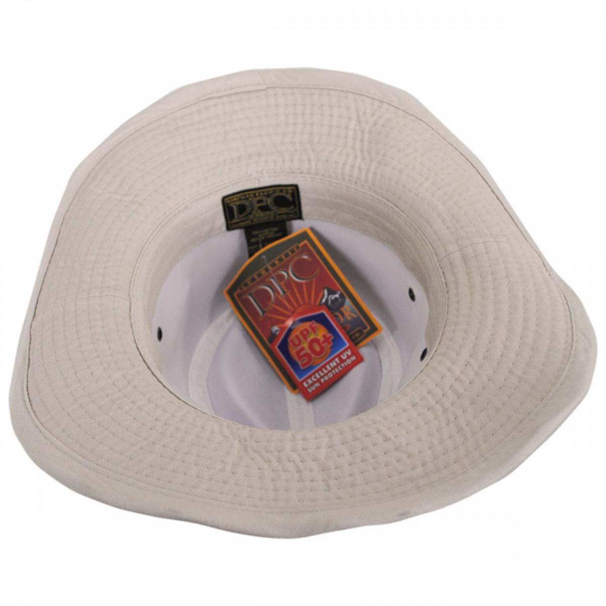 Dorfman Pacific | Cotton Twill Outback Fedora Hat | 400232 | under | PUTTY