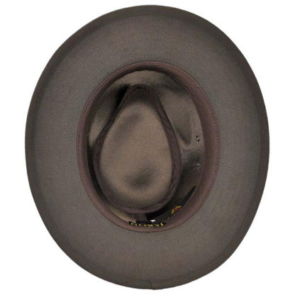 Jaxon Hats | Wholesale Nubuck Leather Safari Fedora Hat B2B Pre-Pack | B2B147200 | under | CHESTNUT