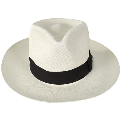 Jaxon Hats | Slicker Grade 8 Panama Straw Fedora Hat | 127151 | front | BLEACH