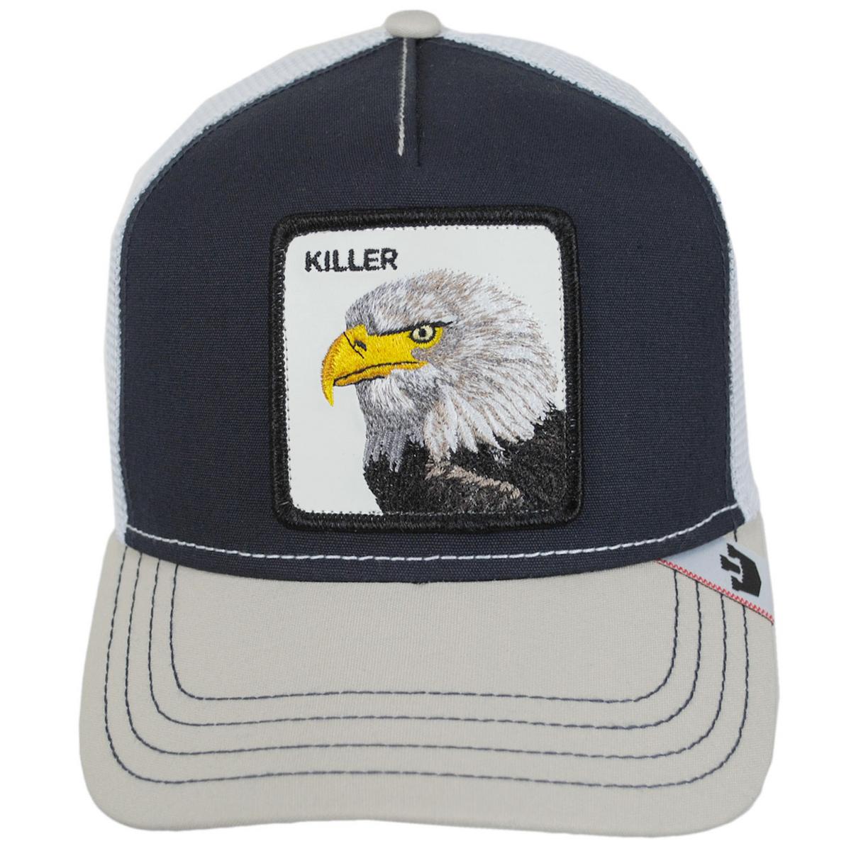 Goorin Bros | MVP Predator Eagle Mesh Trucker Snapback Baseball Cap | 200633 | front | NAVY
