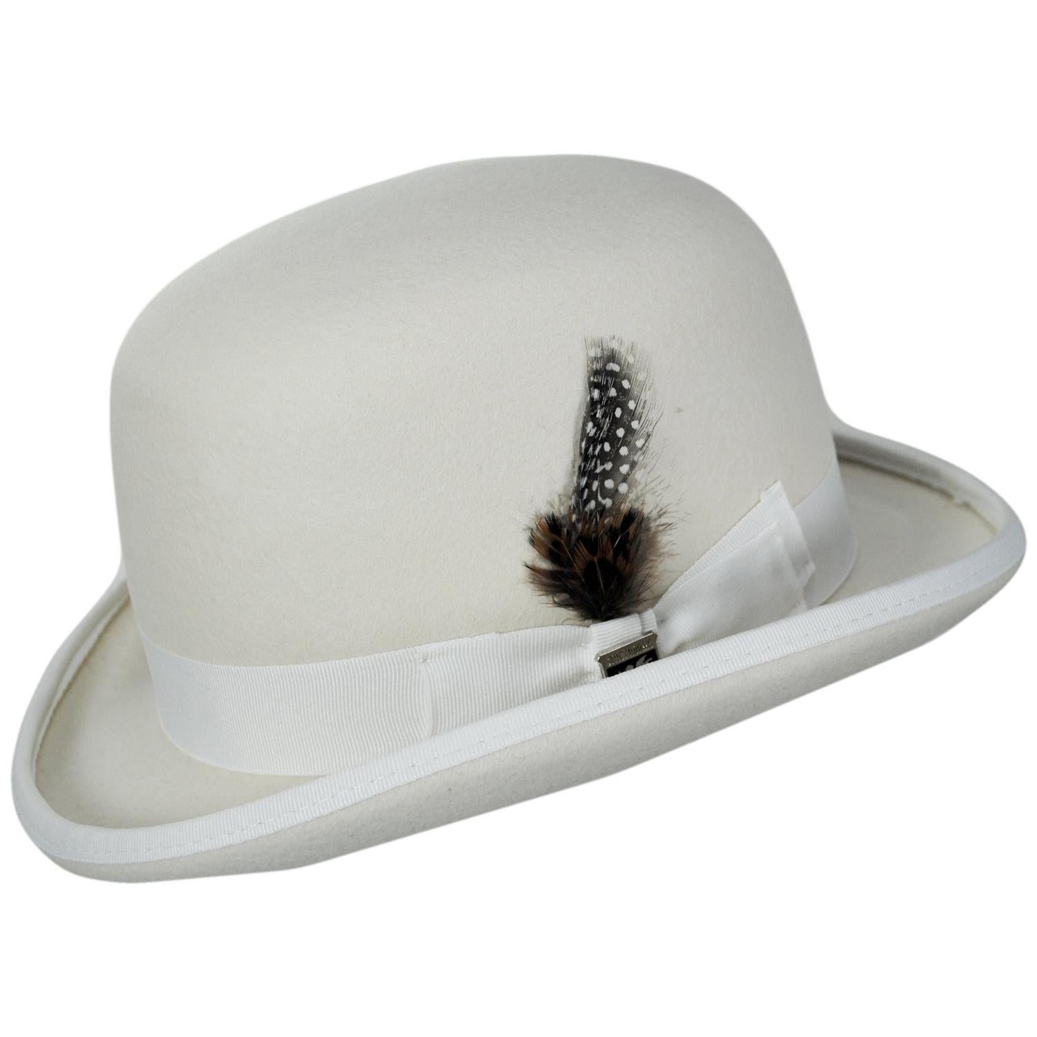 Stacy Adams | Wool Felt Derby Hat | 130454 | profile | IVORY