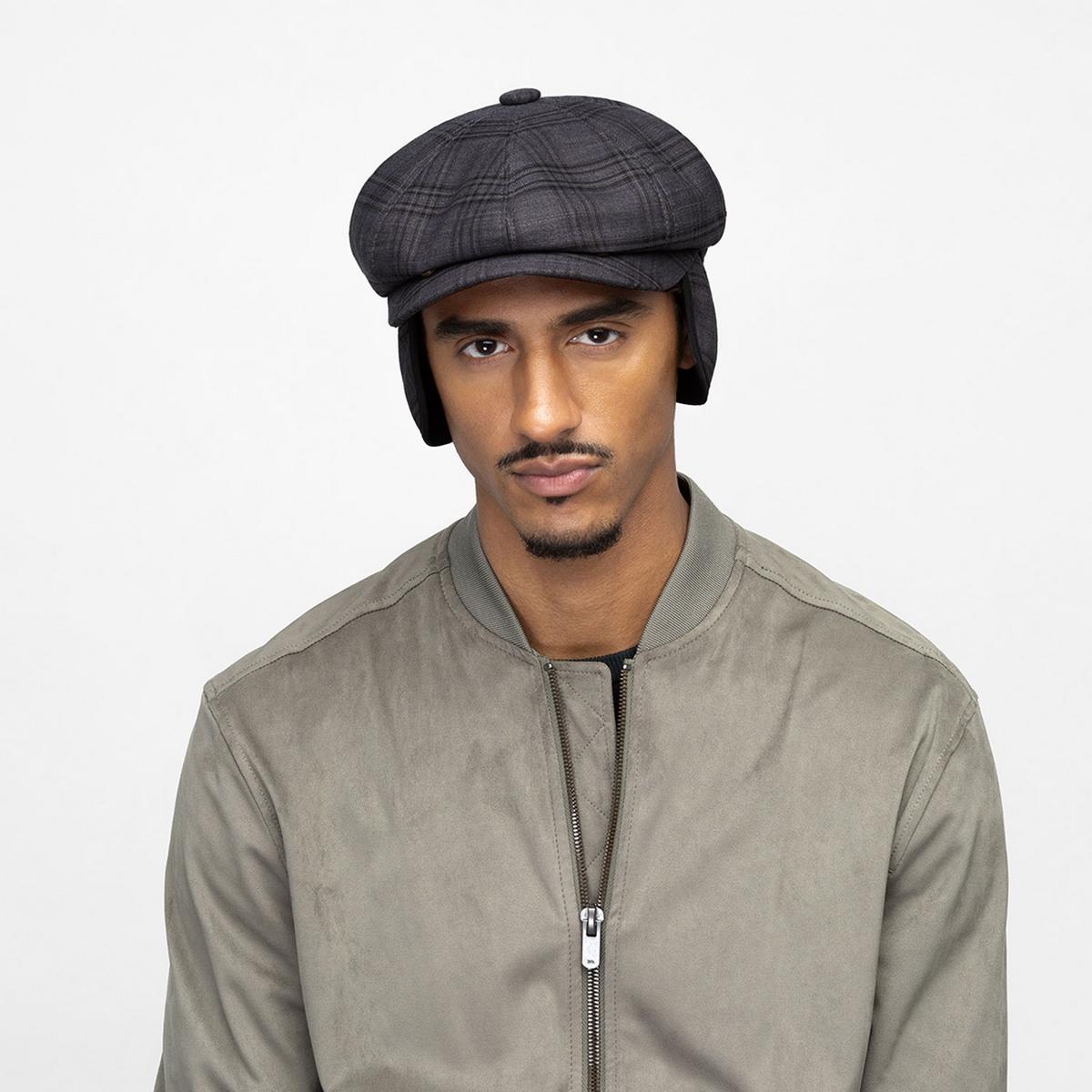 Bailey 1922 | Eniry Plaid Earflap Newsboy Cap | 167231 | lsmtwo | BLACK WINDOW