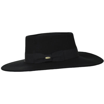 Scala | Hank Wool Felt Gaucho Hat | 130554 | profile | BLACK
