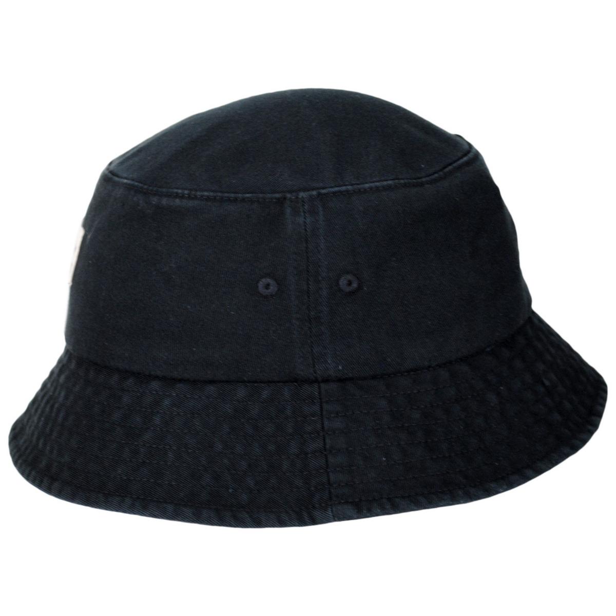 BRIXTON HATS | Woodburn Cotton Packable Bucket Hat | 185553 | profile | BLACK SOL WASH