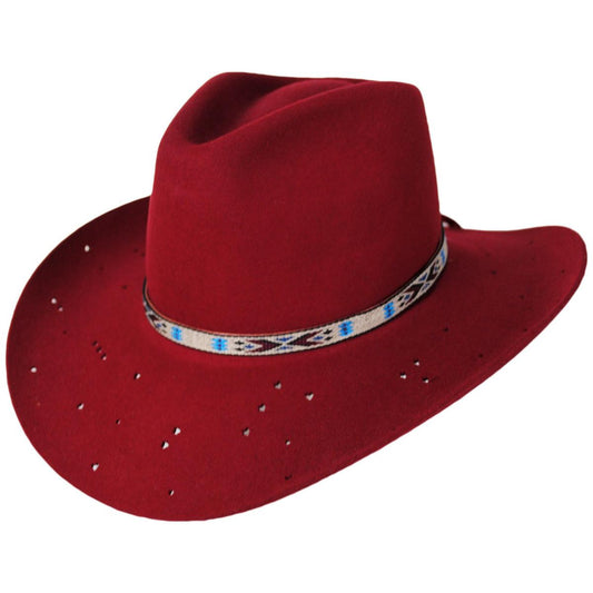 Charlie 1 Horse | Lainey Wilson Wild Horses Wool Felt Western Hat | 124967 | lead | RED