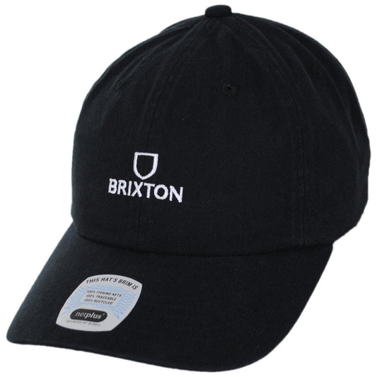 BRIXTON HATS | Alpha LP Strapback Baseball Cap | 201796 | lead | BLACK/WHITE RINSE