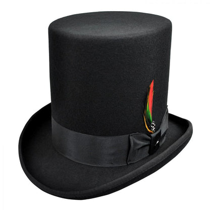 Jaxon Hats | Wholesale Stovepipe Wool Felt Top Hat B2B Pre-Pack | B2B193903 | lead | BLACK