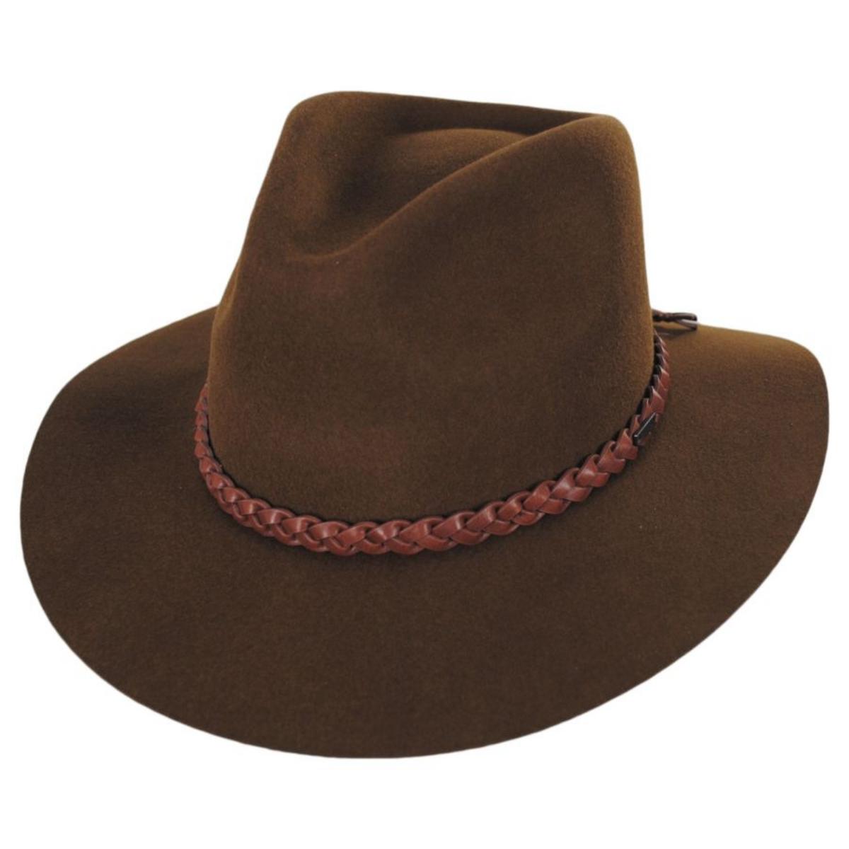 BRIXTON HATS | Messer Wool Felt Western Fedora | 135653 | lead | COFFEE