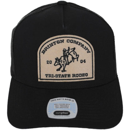 BRIXTON HATS | Danforth MP Trucker Snapback Baseball Cap | 201878 | front | BLACK/BLACK