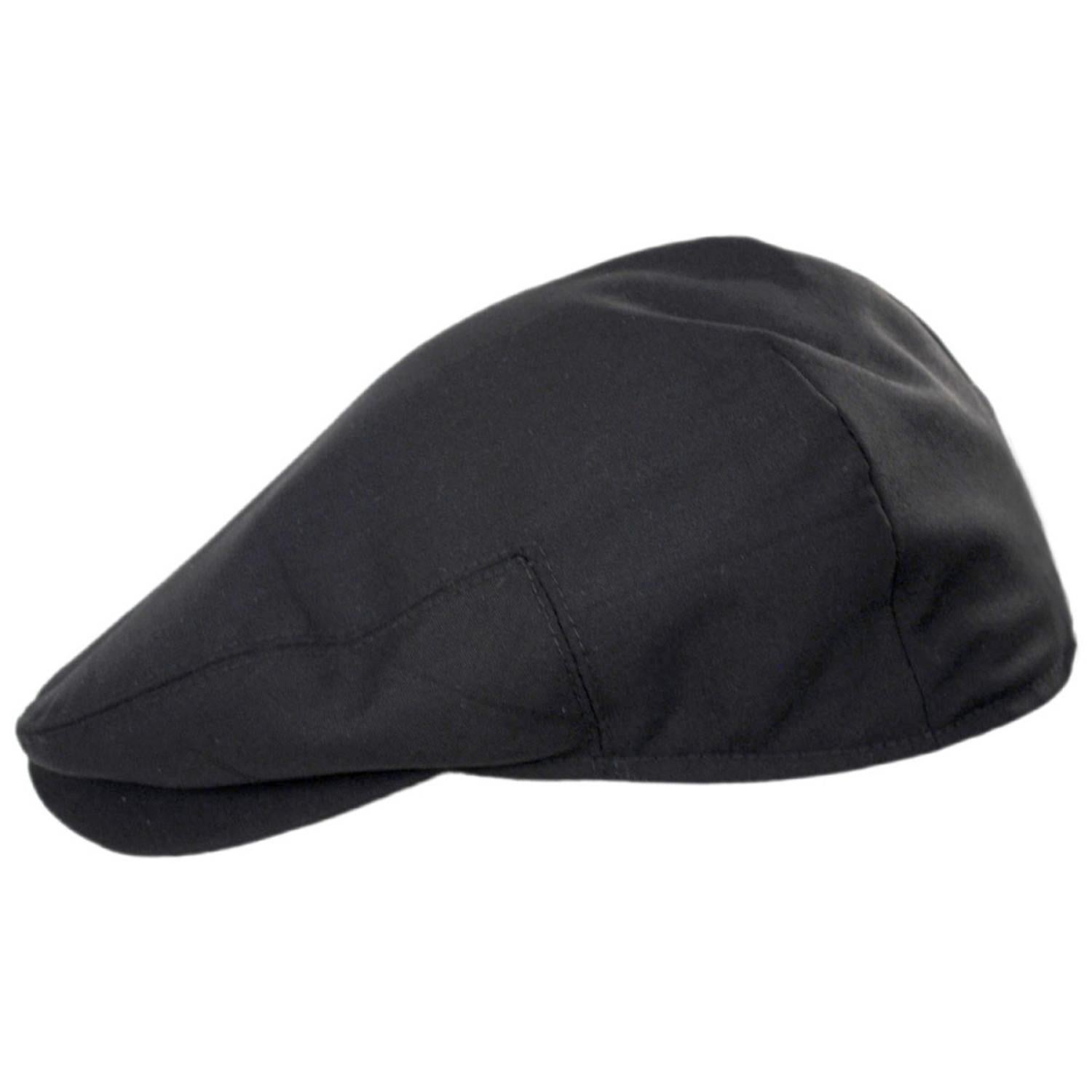 Baskerville Hat Company | Sloane Wool Shadow Windowpane Ivy Cap | 167608 | profile | BLACK