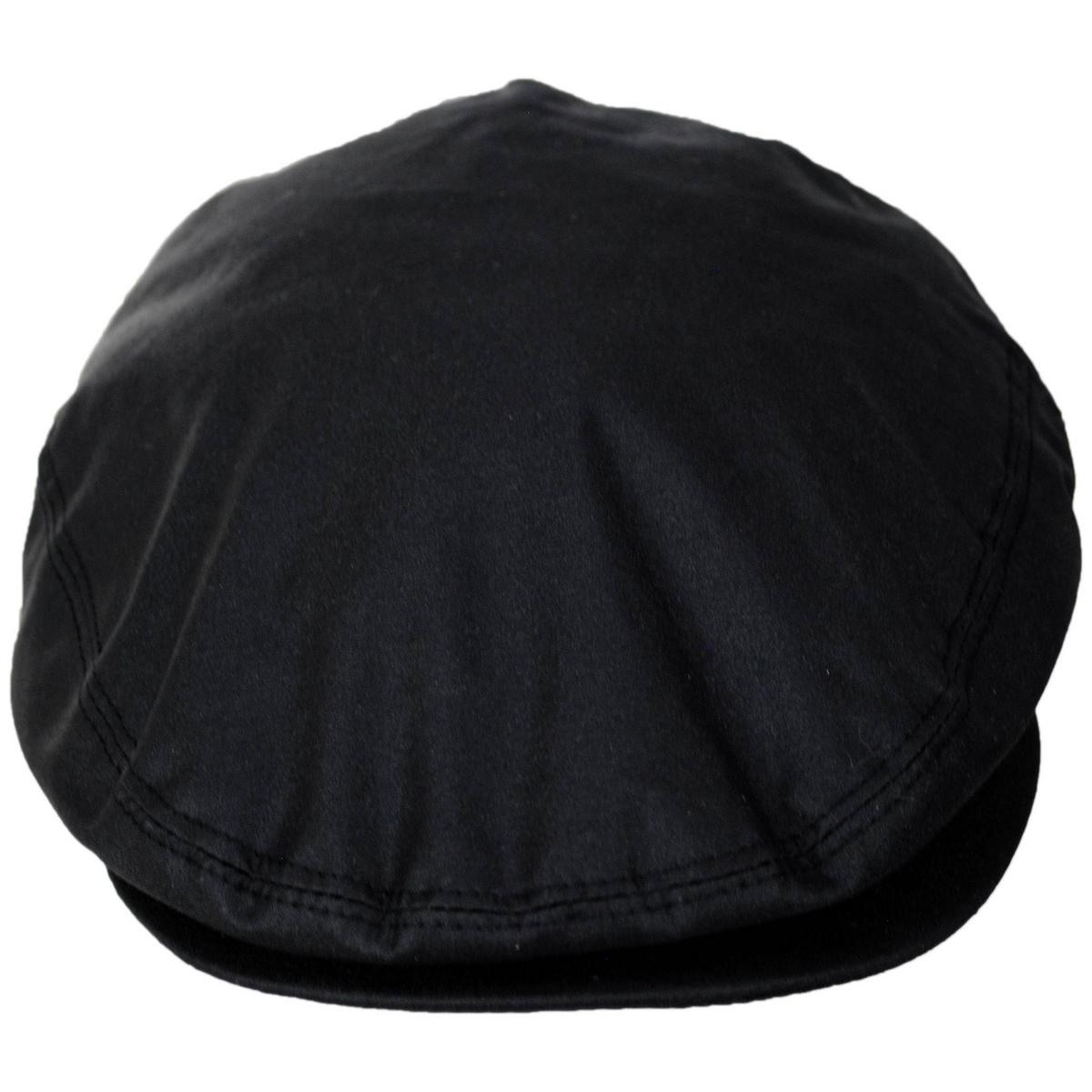Jaxon Hats | Waxed Cotton Ivy Cap | 167742 | front | BLACK