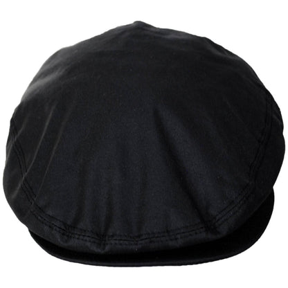 Jaxon Hats | Waxed Cotton Ivy Cap | 167742 | front | BLACK