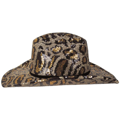 San Diego Hat Company | Glitterati Sequin Cowboy Hat | 108667 | profile | LEOPARD