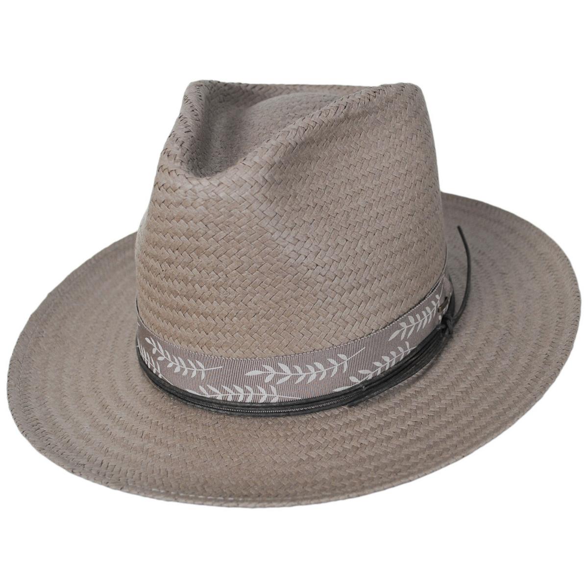 Bailey 1922 | Lachlan Raindura Straw Fedora Hat - Taupe | 127875T | lead | TAUPE