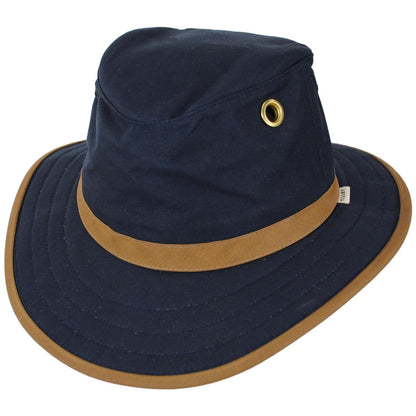 Tilley Endurables | TWC7 Wax Cotton Hat | 400809 | lead | NAVY/BRITISH TAN