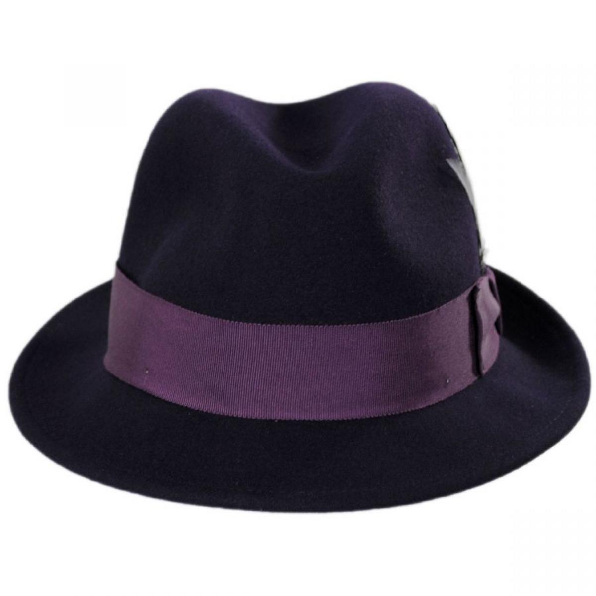 Bailey 1922 | Tino Wool LiteFelt Trilby Fedora Hat - Fashion Colors | 130008FW24 | front | NIGHTSHADE