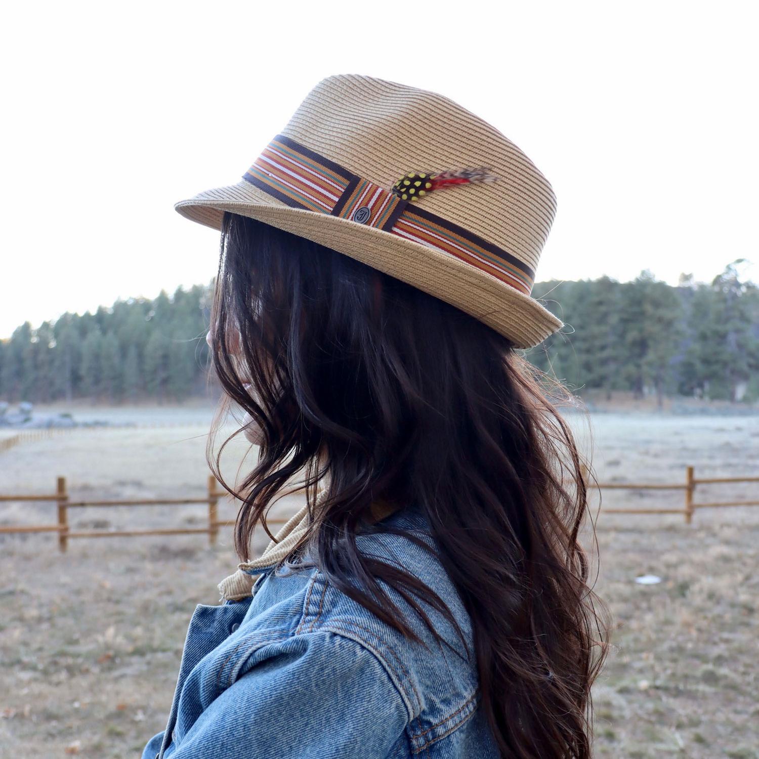 Jaxon Hats | Ridley Toyo Straw Trilby Fedora Hat | 129000 | lsfone | NATURAL