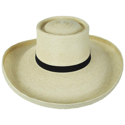 SunBody Hats | Sam Houston Planter Guatemalan Palm Leaf Straw Hat | 128202 | front | NATURAL
