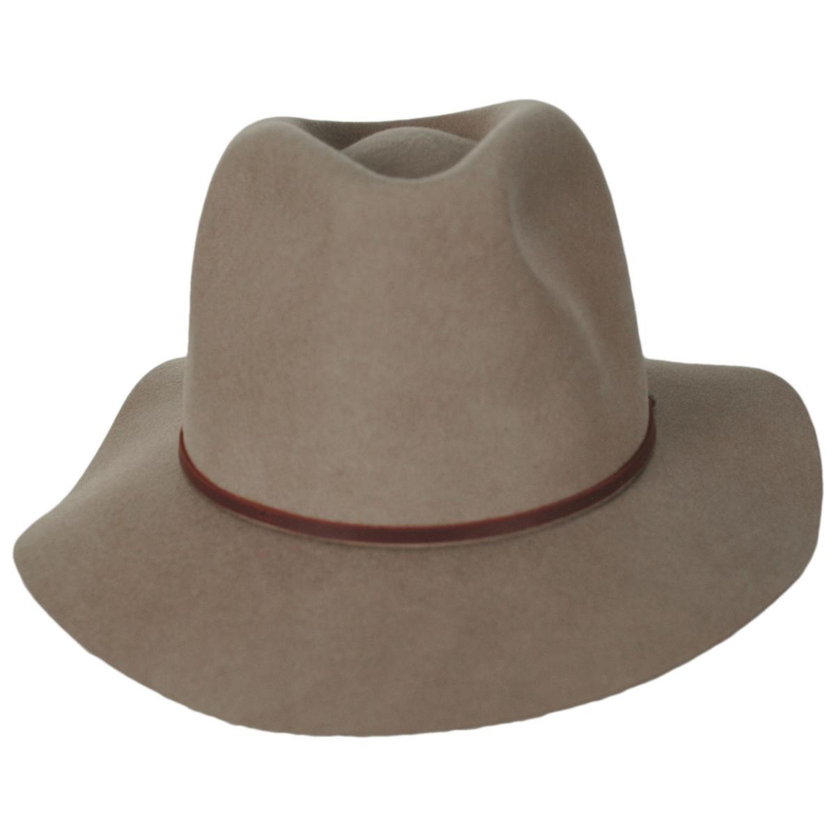 Wesley Wool Felt Floppy Fedora Hat Sand/Brown – Village Hat Shop
