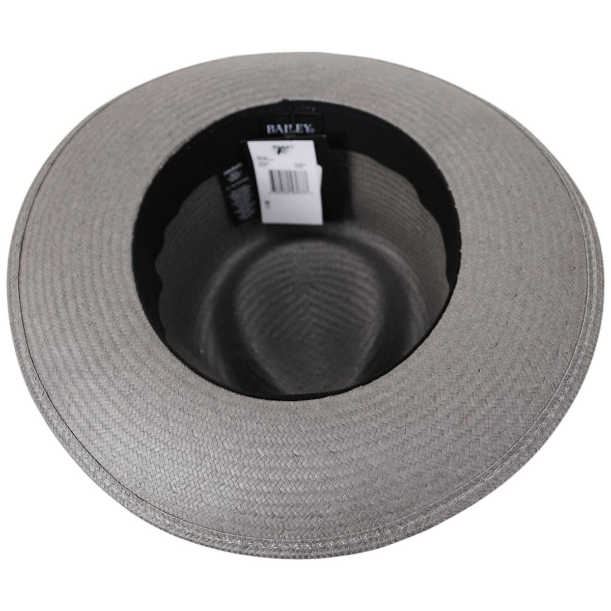 Bailey 1922 | Brice Shantung LiteStraw Fedora Hat | 127924 | under | CHARCOAL