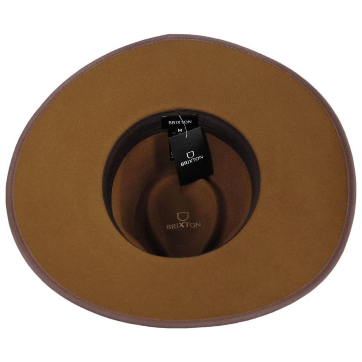 Jo Wool Felt Rancher Fedora Hat - Brass