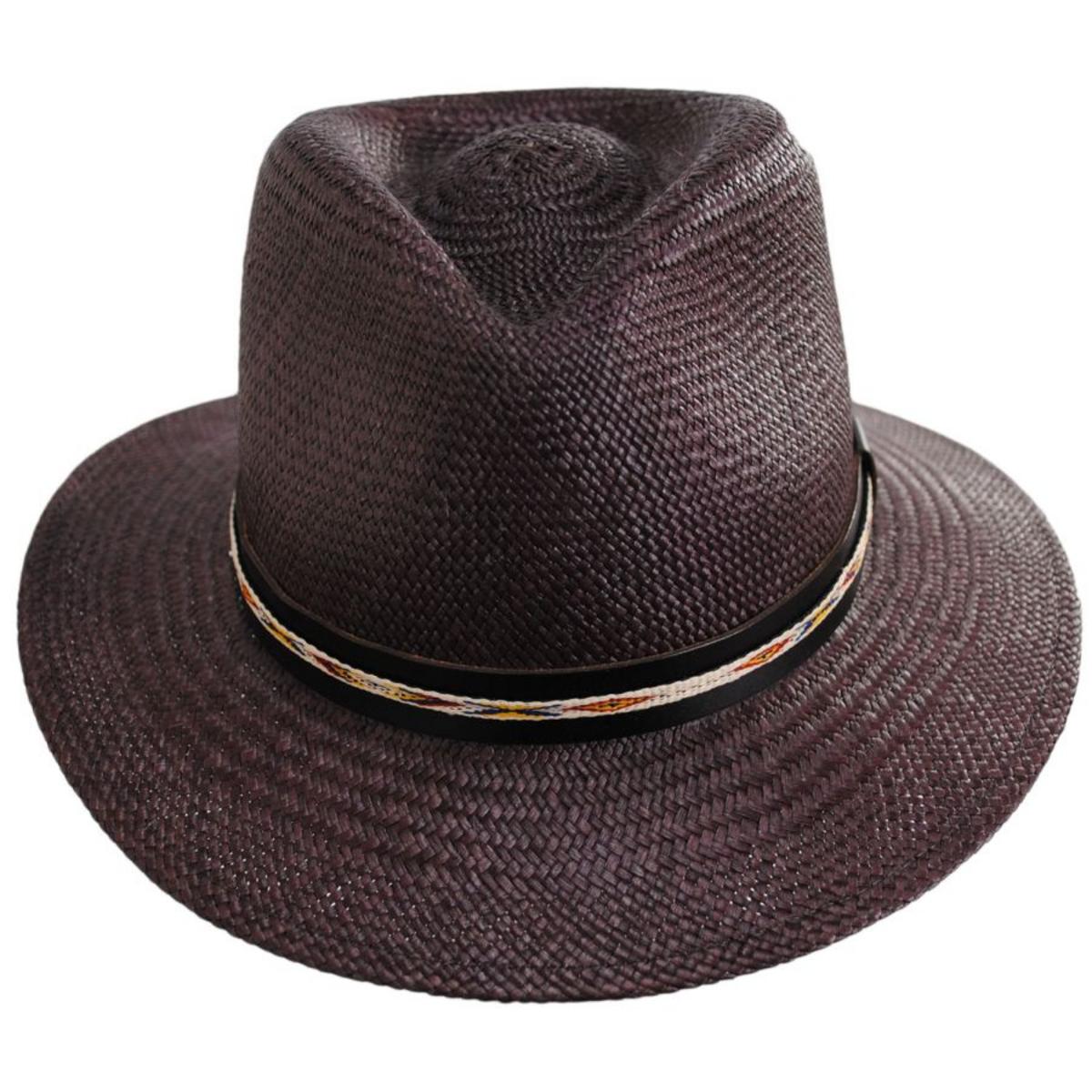 Bailey 1922 | Stansfield Panama Straw Fedora Hat - Oak | 127850SS24 | front | OAK