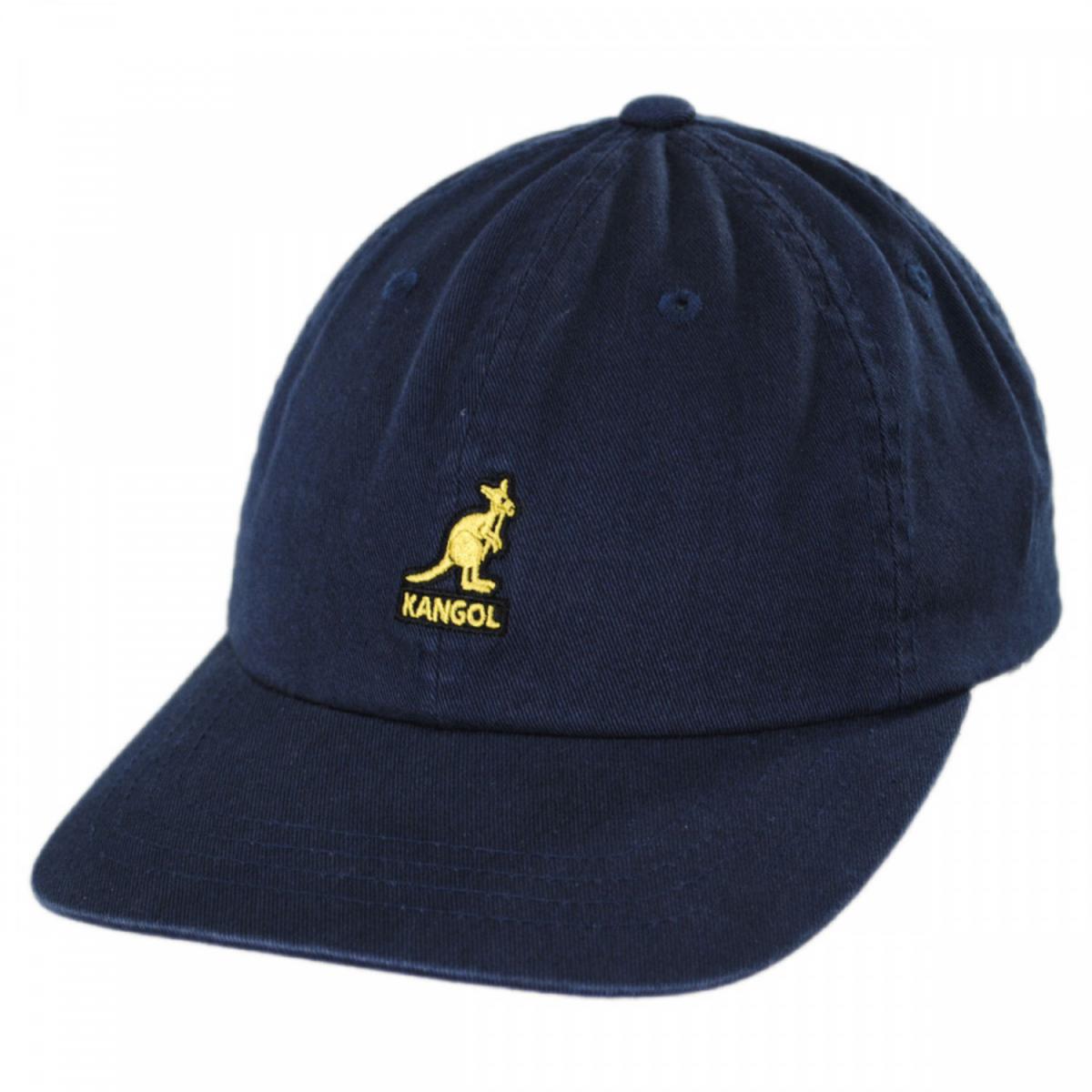 Kangol | Washed Cotton Strapback Baseball Cap Dad Hat | 201173 | lead | NAVY