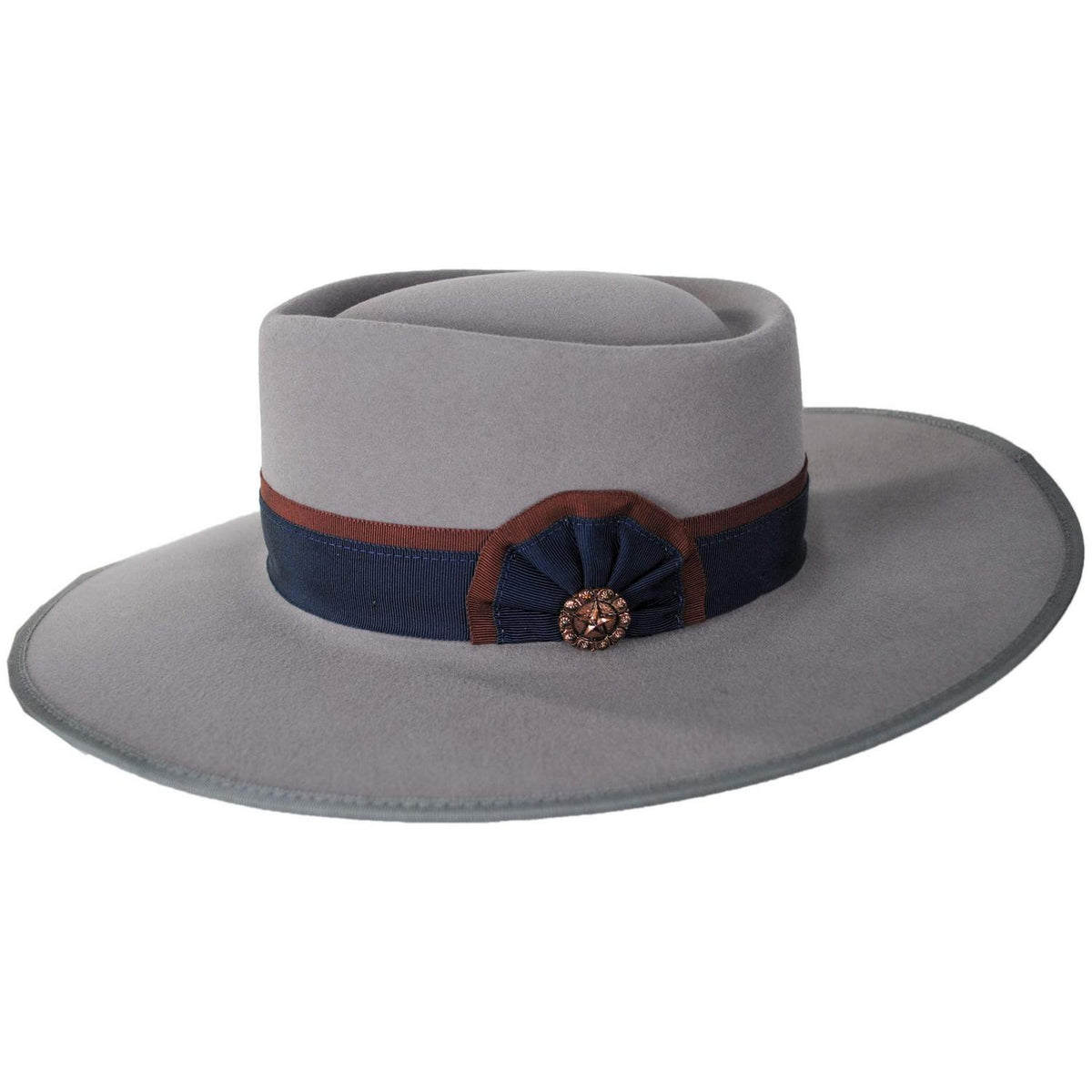 Renegade | Cowpuncher Wool and Angora Felt Gambler Hat | 100810 | profile | GUNMETAL