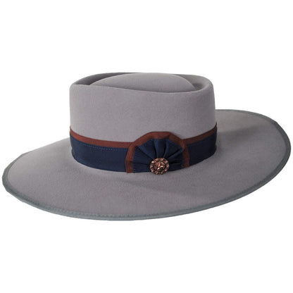 Renegade | Cowpuncher Wool and Angora Felt Gambler Hat | 100810 | profile | GUNMETAL