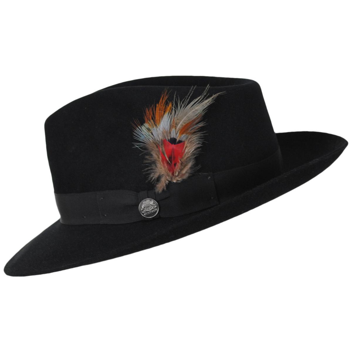 Stetson | Chatham Fur Felt Fedora Hat | 130610 | profile | BLACK