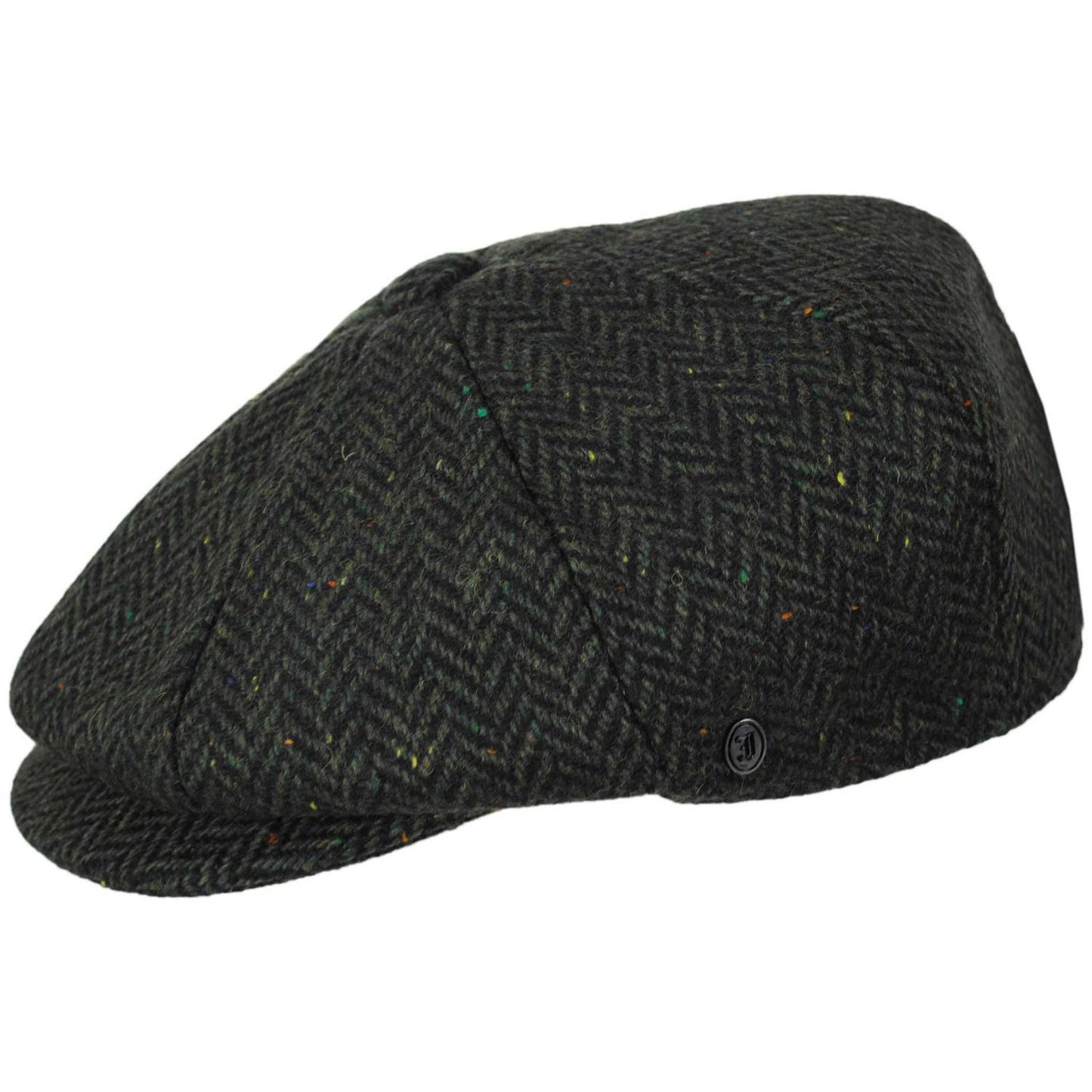 Jaxon Hats | Cambridge Herringbone Wool Newsboy Cap | 167778 | profile | GREEN
