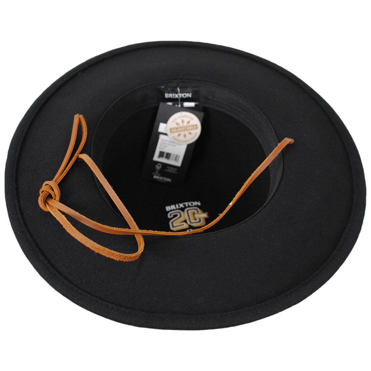 BRIXTON HATS | 20th Anniversary Tiller Wool Felt Hat | 135606 | under | BLACK
