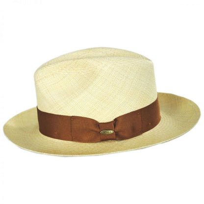 Scala | Safari Grade 8 Panama Straw Fedora Hat | 126263 | profile | NATURAL