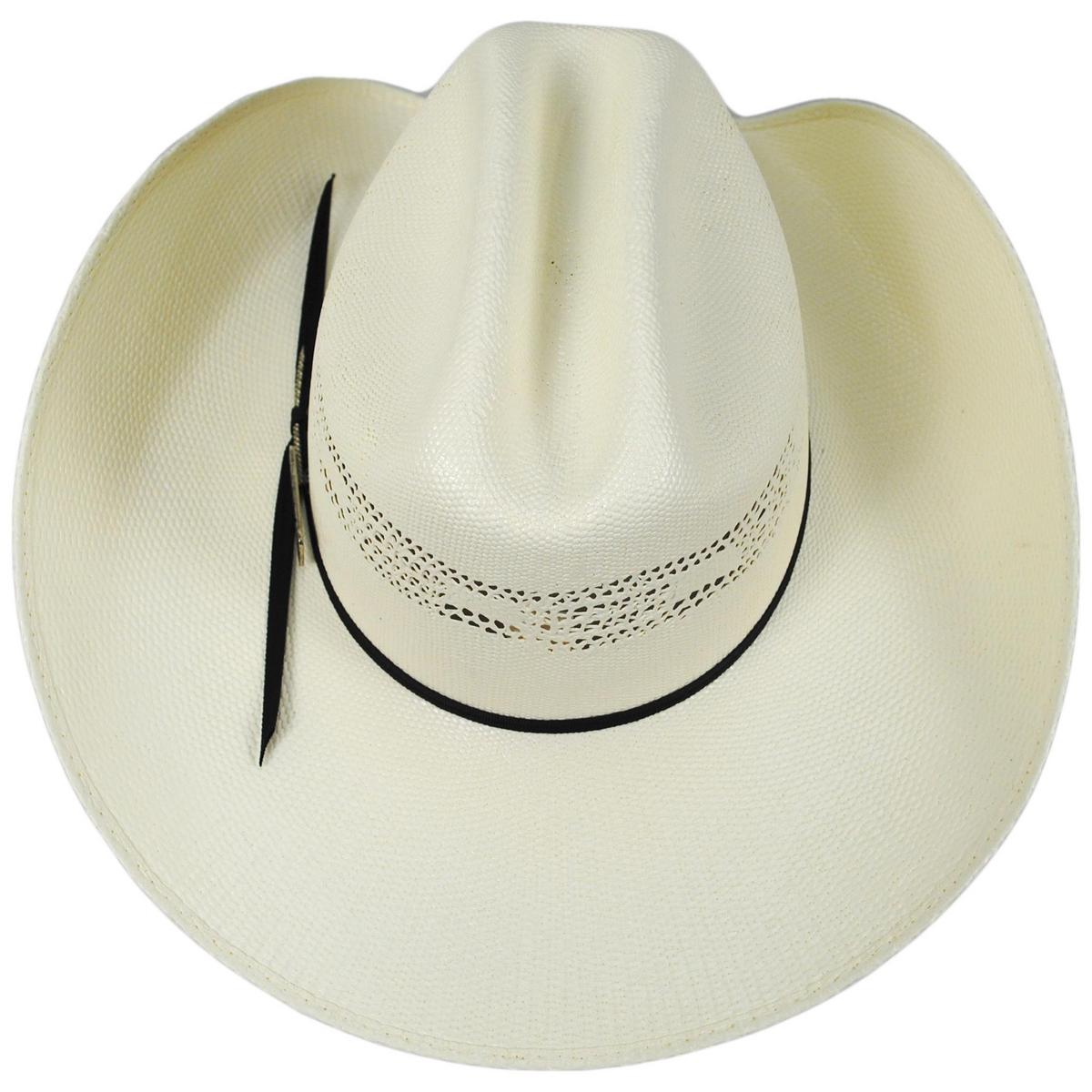 Seager | Longhorn Bangora Straw Western Hat | 129452 | top | IVORY