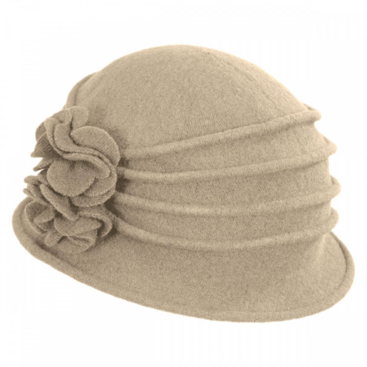 Scala | Boiled Wool Cloche Hat | 106306 | lead | TAUPE