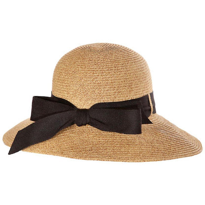 Toucan Collection | Packable Toyo Straw Sun Hat - Made to Order | 104802 | lead | NATURAL/BLACK