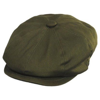 Jaxon Hats | Cotton Newsboy Cap | 167770 | lead | OLIVE GREEN